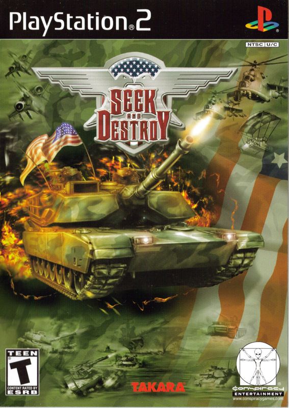Seek and Destroy box art for Playstation 2
